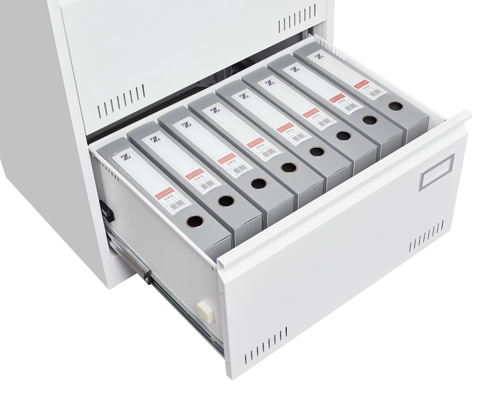 Filing Cabinet Lateral File Cabinet 2 Drawer, White Filing Cabinets with Lock, Locking Metal File Cabinets Three Drawer Office Cabinet for Legal/Letter/A4/F4 Home Offic