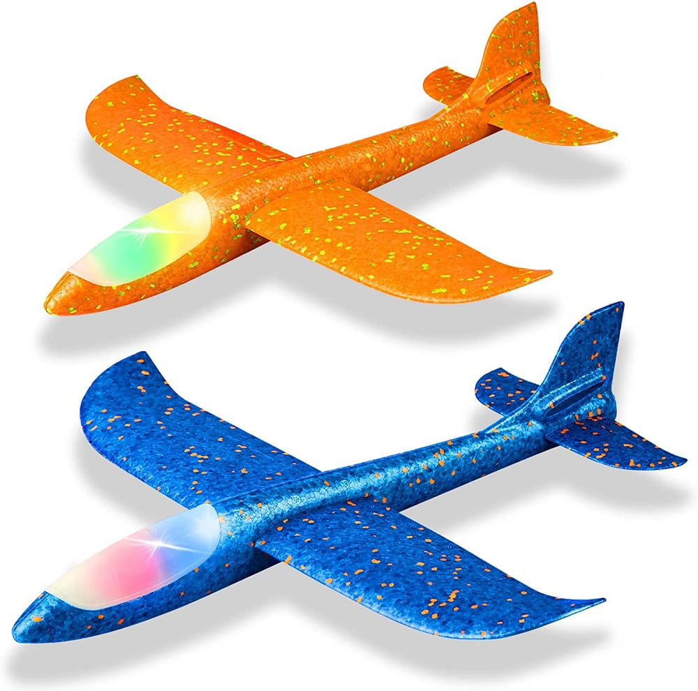 Details about   BooTaa 2 Pack Airplane Toys 2 Flight Mode... 17.5" Large Throwing Foam Plane