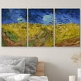thumbnail image 3 of wall26 Canvas Print Wall Art Set Wheat Field with Crows by Vincent Van Gogh Nature Wilderness Illustrations Fine Art Relax/Calm Multicolor for Living Room, Bedroom, Office - 16"x24" x 3 Pan, 3 of 6