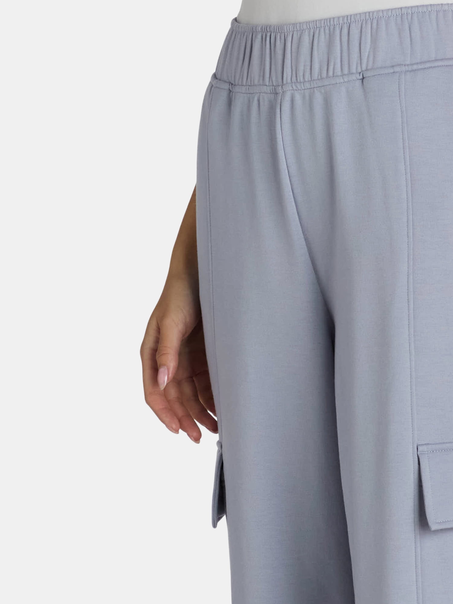 Avia Women's Athleisure Plush Fleece Adjustable Hem Cargo