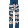 thumbnail image 5 of Arlun Women Linen Wide Leg Casual Pants Trendy Graphic Printed Lightweight Drawstring Elastic Waisted Holiday Flowy Pants Soft Comfortable Beach Palazzo Pants Orange S, 5 of 5