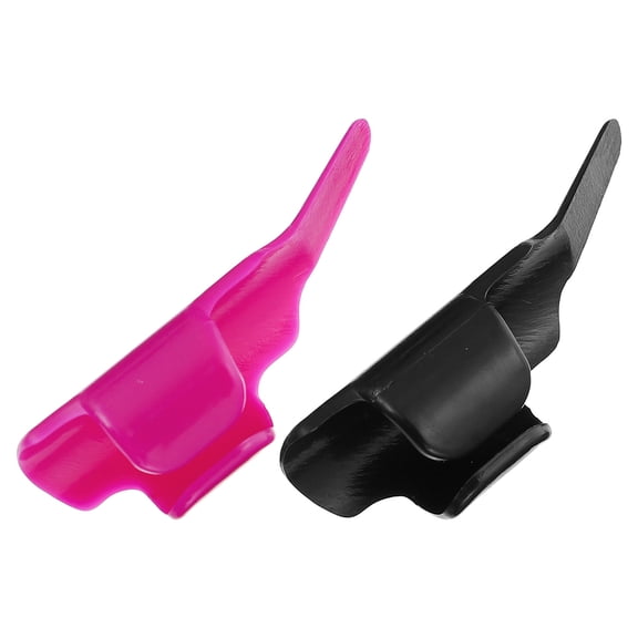 MERRYHAPPY Sewing Finger Thimble Pusher Assorted Colors Plastic Ergonomic Craft Tool 2 Pieces for Sewing Projects