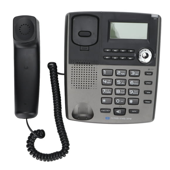 Corded Phone, DND Function Desktop Wired Telephone Simple Handsfree with Speakerphone for Office for Home