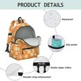 thumbnail image 4 of Baseball and Basketball Orange Pattern Cute School Backpack with Padded Back and Adjustable Shoulder Straps 13.4"x11"x4.7", 4 of 5