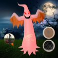 thumbnail image 3 of Halloween Inflatable Scary White Ghost with LED Flame Light Evil Scary Horror Waterproof Outdoor LED Light Ghost for Halloween Garden Party Yard Lawn, 3 of 5