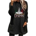 thumbnail image 2 of FcBaudy Hauts pour Femmes, Blouses & Chemises à Manches Longues Col Rond, Chemises pour Femmes Blouse de Noël Col Rond et Hiver Ample Imprimé Poche Chaude Manches Longues Blouse pour Femmes, 2 of 4