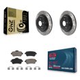 thumbnail image 1 of Transit Auto Rear Coated Drilled Slotted Disc Brake Rotors and Ceramic Pads Kit for Car Mercedes-Benz ML350 GLE350 ML250 GLE300d KDC-100901, 1 of 11