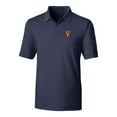 thumbnail image 2 of Men's Cutter & Buck Navy Virginia Cavaliers Vintage Big & Tall Forge Pencil Stripe Stretch Polo, 2 of 3