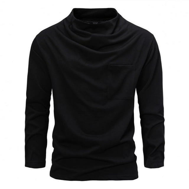 GigrtiJin Chandail à Col Roulé pour Homme Ajusté Col Montant Chandails Thermiques Décontractés sous-Vêtement à Manches Longues Haut de Base Uni