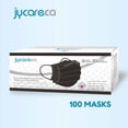 thumbnail image 1 of Medical Face Mask (Black, 100 pieces)- ASTM Level 1 Mask - Made in Canada, 1 of 5