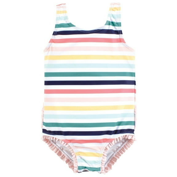 Hudson Baby Girls Toddler Swimsuit, Sunset Stripe, 2T