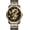 A silver black, variant on Men Luxury Gold Chinese Dragon Carved Dial Diamond Quartz Watch Casual Waterproof Sport Stainless Steel Wristwatch