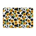 thumbnail image 1 of Balery Cute Cow Print Sunflower C Felpudo de franela, resistente a las manchas y a la decoloración, para uso interior y exterior, fácil de limpiar, 40 x 60 cm, 1 of 7