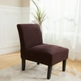 thumbnail image 6 of JIAN YA NA Armless Accent Chair Covers Velvet Stretch Slipcovers Furniture Protector Covers for Living Room Home Hotel, 6 of 9