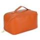 thumbnail image 1 of Bolsa de cosméticos de viaje de gran capacidad,Bolsa de maquillaje,Bolsa organizadora de maquillaje de cuero PU portátil impermeable, 1 of 5