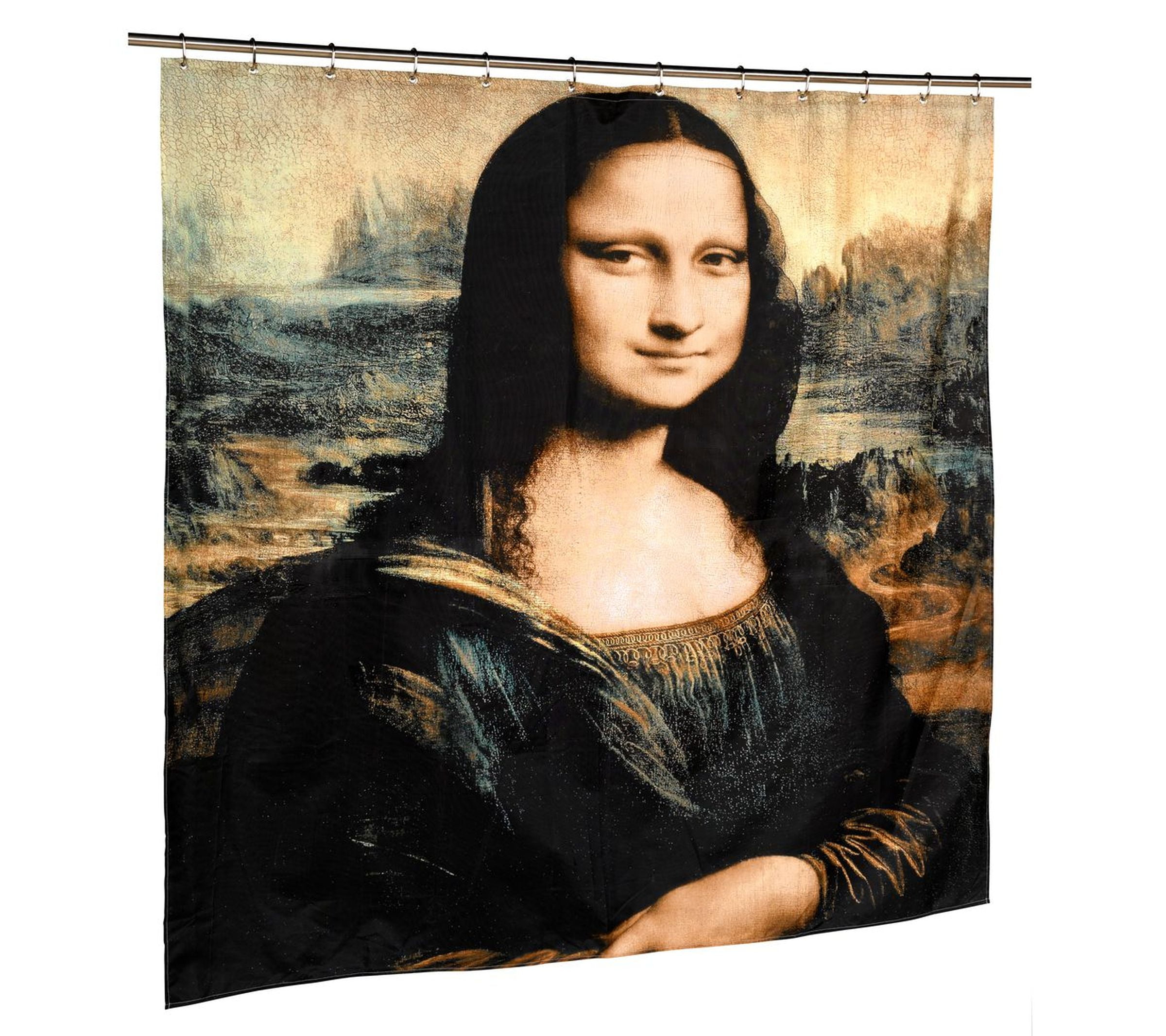 Carnation "Mona Lisa" Museum Collection Polyester Fabric Shower Curtain 70"x72" 