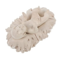 Mini Jesus Statue Resin Baby Jesus Figurine In Manger Small Jesus Figurine For Religious Home Decor