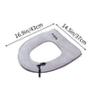 thumbnail image 3 of Winter Toilet Pad Cover, Flock Material, Portable and Easy to Clean Toilet Seat Protector with Adhesive Backing for Travel and Outdoor Use, 43x37cm, Green and Yellow, 3 of 6