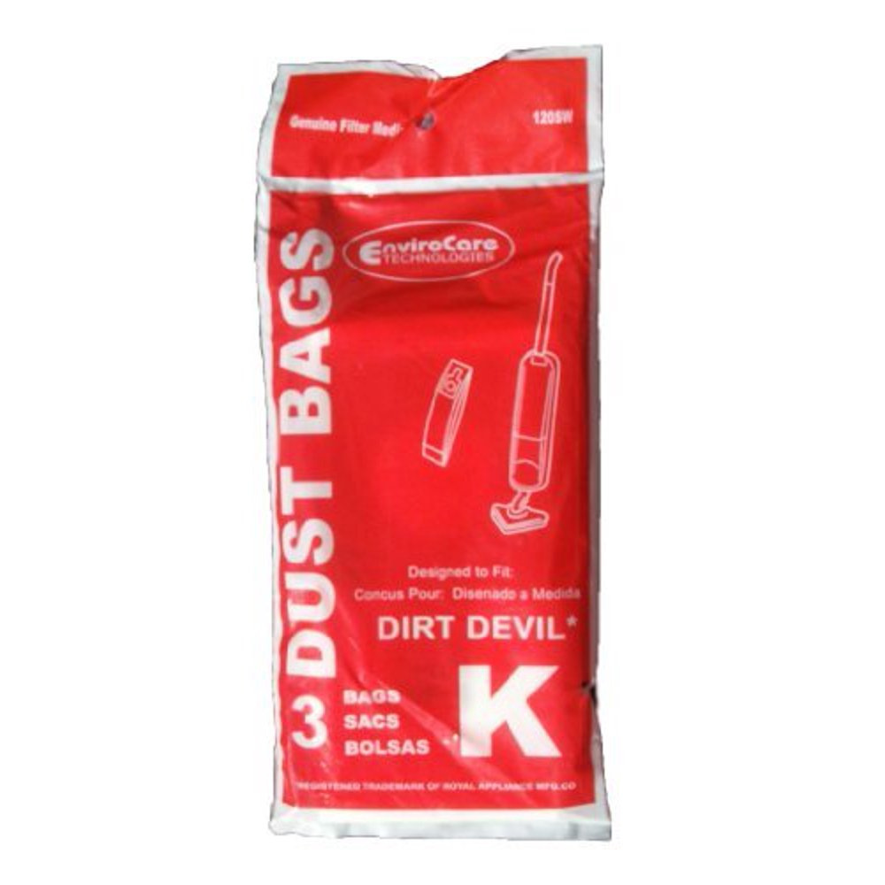 9 Royal Dirt Devil Stick Vac Type K Allergy Vacuum Bags, All Dirt Devil