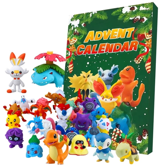 2025 Holiday Advent Calendar for Kids, 24 Gift Pieces - Includes 24 Toy Character Figures Accessories - Ages 4 -Valentine's Day Easter Christmas school presents Figures Gift for Kids