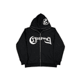 thumbnail image 2 of Sudadera con capucha y cremallera con estampado de letras Y2K para mujer, estilo gótico, abrigo deportivo, informal, retro, Harajuku, chaqueta con capucha de manga larga de gran tamaño, 2 of 5