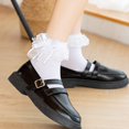thumbnail image 3 of TZYDMN Women Ruffle Socks,Lace Ankle Frilly Comfortable Princess Socks with Bow, 3 Pairs, 3 of 4