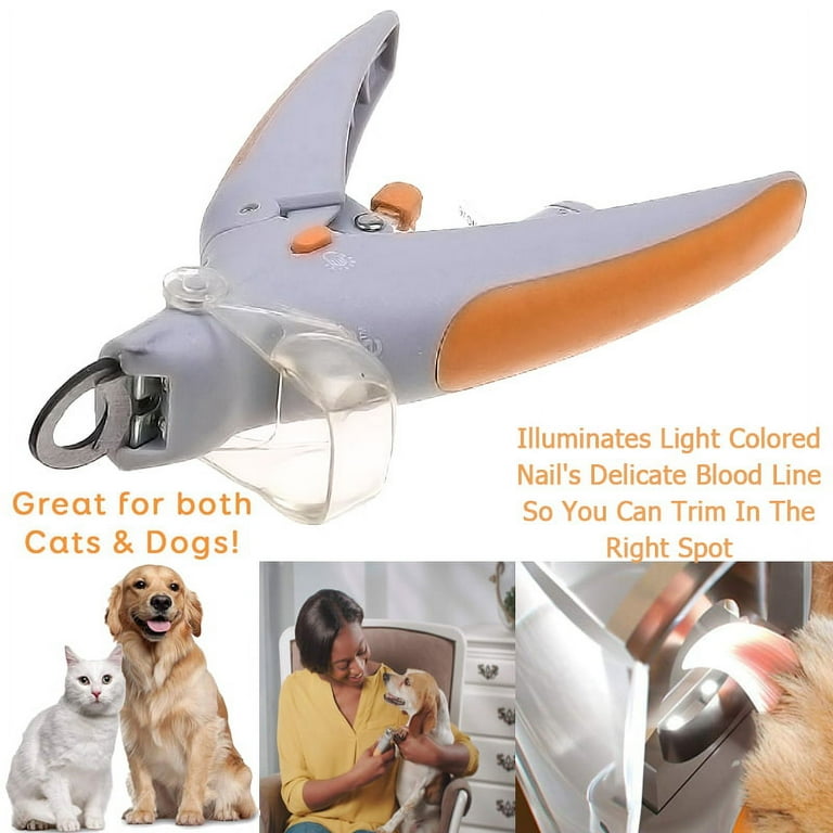 Pet Nail Care Clipper Cats Dogs Claw Care Trimmer Grooming Tool for Pet Cat Dog with LED Light