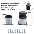 thumbnail image 4 of Uxcell 2.4 Pulgadas Piernas de Muebles Pies de Acero Inoxidable Reemplazo de Piernas de Sofá Estantes Altura Ajustable Paquete de 4, 4 of 7