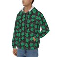 thumbnail image 3 of Wukai Cartoon Kawaii Frogs Print Men's Zip-Up Hoodie,Fleece Full-Zip Hoodie for Men, Hooded Sweatshirt-Small, 3 of 5