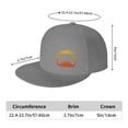 thumbnail image 2 of DouZhe Flat Brim Cap Snapback Hat, Gaming Game Controller Prints Adjustable Gray Adult Baseball Cap, 2 of 6