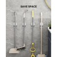 thumbnail image 4 of MCOMCE Plastic Broom Holder Wall Mount, White, 4 Count, 4 of 4