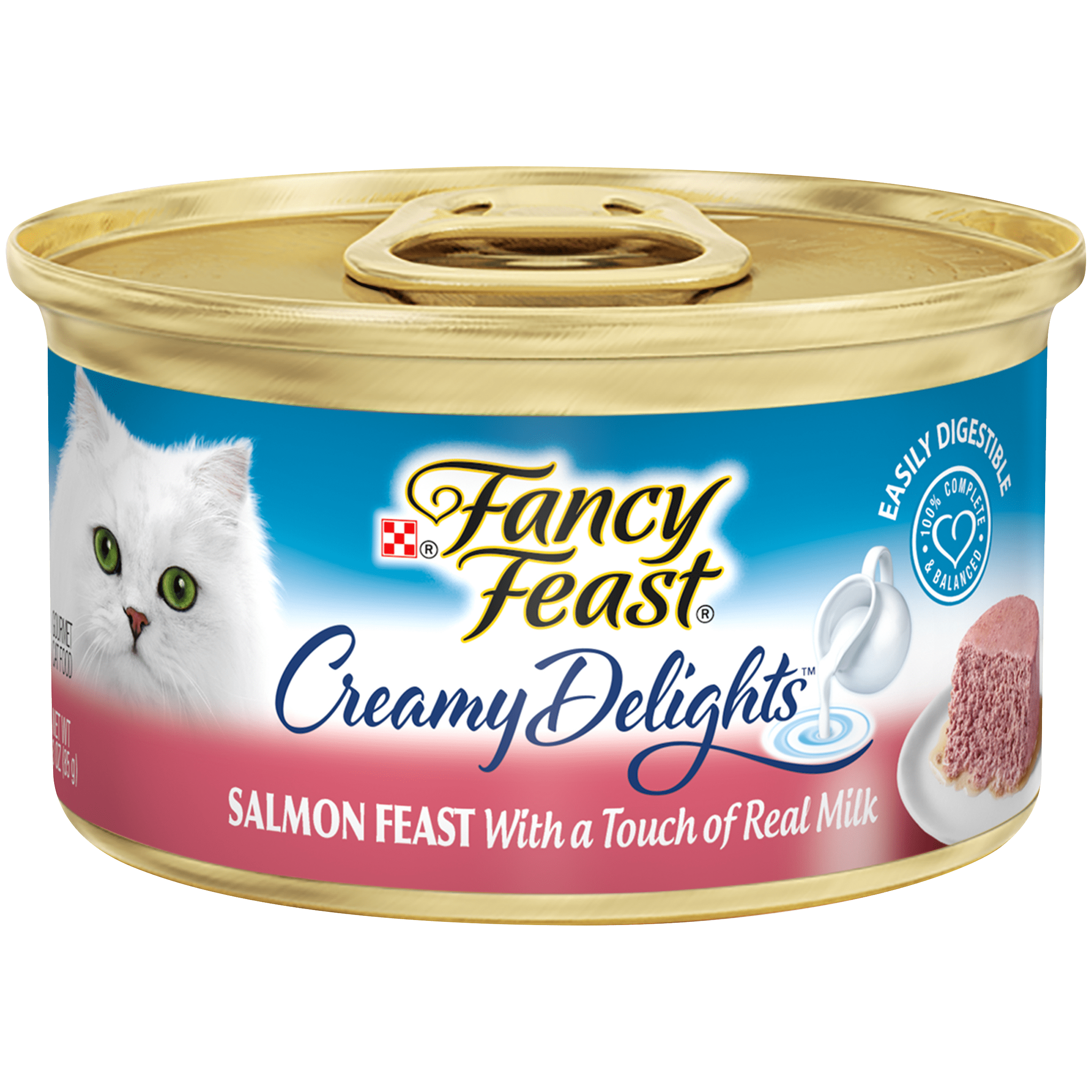 Fancy Feast Pate Wet Cat Food Creamy Delights Salmon Feast With a Touch
