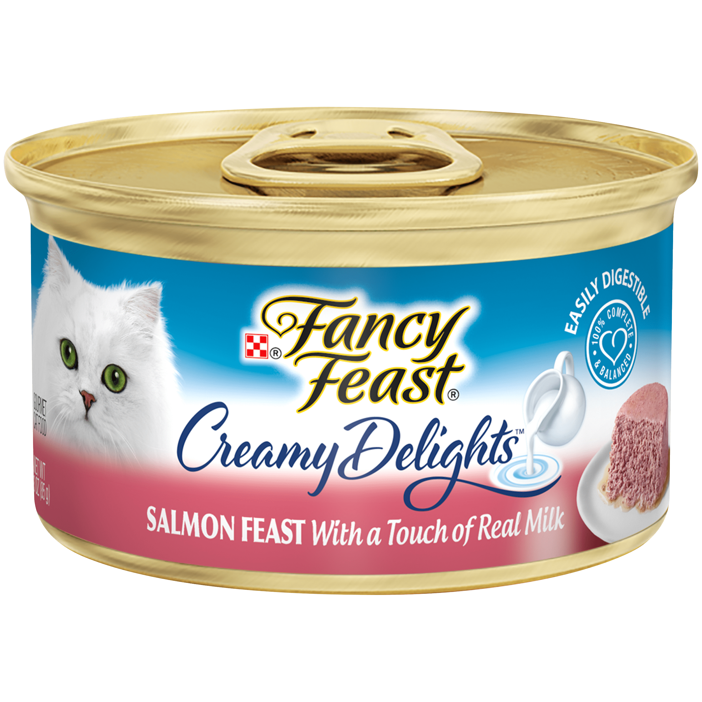 Fancy Feast Pate Wet Cat Food Creamy Delights Salmon Feast ...