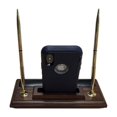 thumbnail image 3 of Walnut and Leather Pen Stand with Cell Phone Holder, 3 of 5