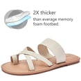 thumbnail image 3 of Sandalias Luoika planas de ancho ancho para mujer, color beige, talla 10.5XW, 3 of 9