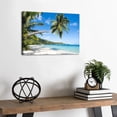 thumbnail image 5 of HFDF Beach Wall Art Palm Tree Ocean Bathroom Wall Decor Tropical Coconut Palms Natural Landscape Photography Picture Coastal Seascape Canvas Poster Photo Living Room Wall in 24x20inch Framed, 5 of 6