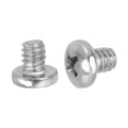 thumbnail image 1 of Uxcell Vis de Machine à Tête de Poêle, Vis Rondes en Acier Inoxydable 304 pour Armoire 100 10-24 x 1/4 Pouces, 1 of 7