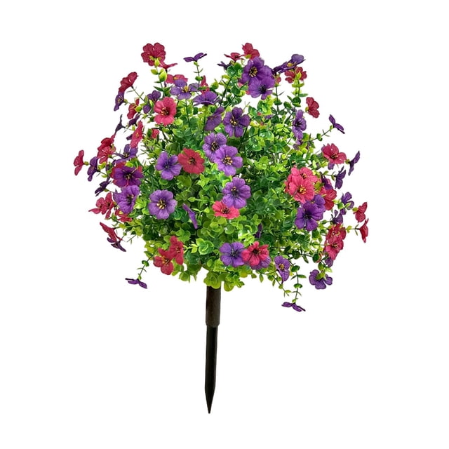 Jardín Artificial Flower Estaca Central Decoración del césped para el césped al aire libre del porche Estilo A