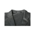 thumbnail image 3 of MODA NOVA Big & Tall Men Solid Color Pockets Long Sleeve Knit Blazer Dark Gray XXL, 3 of 6
