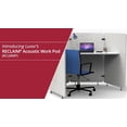 thumbnail image 4 of Luxor RECLAIM® Acoustic Work Pod, 4 Panel, 100% Recycled, 54-1/2"H x 73"W x 62-3/4"D, Light Gray/White, 4 of 4