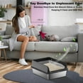 thumbnail image 4 of Garvee Large Top-Entry Cat Litter Box with Anti-Track Mat, Stainless Steel & PP Cover, Super Size 60x40x25cm,Black, 4 of 7