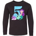 thumbnail image 3 of Inktastic Fifth Birthday Mermaid Long Sleeve Youth T-Shirt, 3 of 5