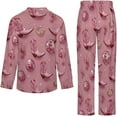 thumbnail image 6 of Top-kevin Cowboy Boots Cacti Women's Long-Sleeve Shirt And Full-Length Bottom Pajama Set, 6 of 6