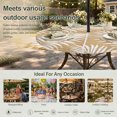 thumbnail image 6 of Round Outdoor Tablecloth with Umbrella Hole and Zipper, Brown Palm Leaf Tablecloth with Elastic Waterproof, Summer Coastal Botanical Tropical Patio Table Covers for 36" - 44" Picnic Pool Tables, 6 of 9