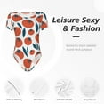 thumbnail image 6 of The Xecao Hand Drawn Tomatoes Women's Crew Neck Body Suit, a short-sleeved bodysuit and basic swimsuit, both comfort and style for dating and daily life, 6 of 9