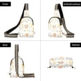 thumbnail image 3 of Stylish Leather Crossbody Bag 8.46x5.9x2.16In Easy To Carry Multi-Purpose Travel Hiking Shopping Fashion Bag Cartoon Easter Elements, 3 of 7