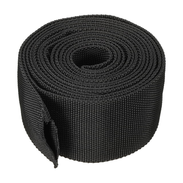 Unique Bargains 2.4' ID 10FT Nylon Protective Hose Sleeve, Cable Cover Sheath Protection, Black