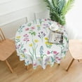 thumbnail image 3 of Spring Flowers Tablecloth Round Table Cover Washable Stain and Wrinkle Resistant Water-Proof Table Cloth 60 Inches, 3 of 6