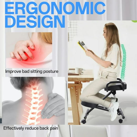 WAASOSCON Kneeling Desk Chair Knee Support Chair Posture Chair Kneeling Desk Posture Chair Kneeling Offices Chair for Offices Home Meditation awesome