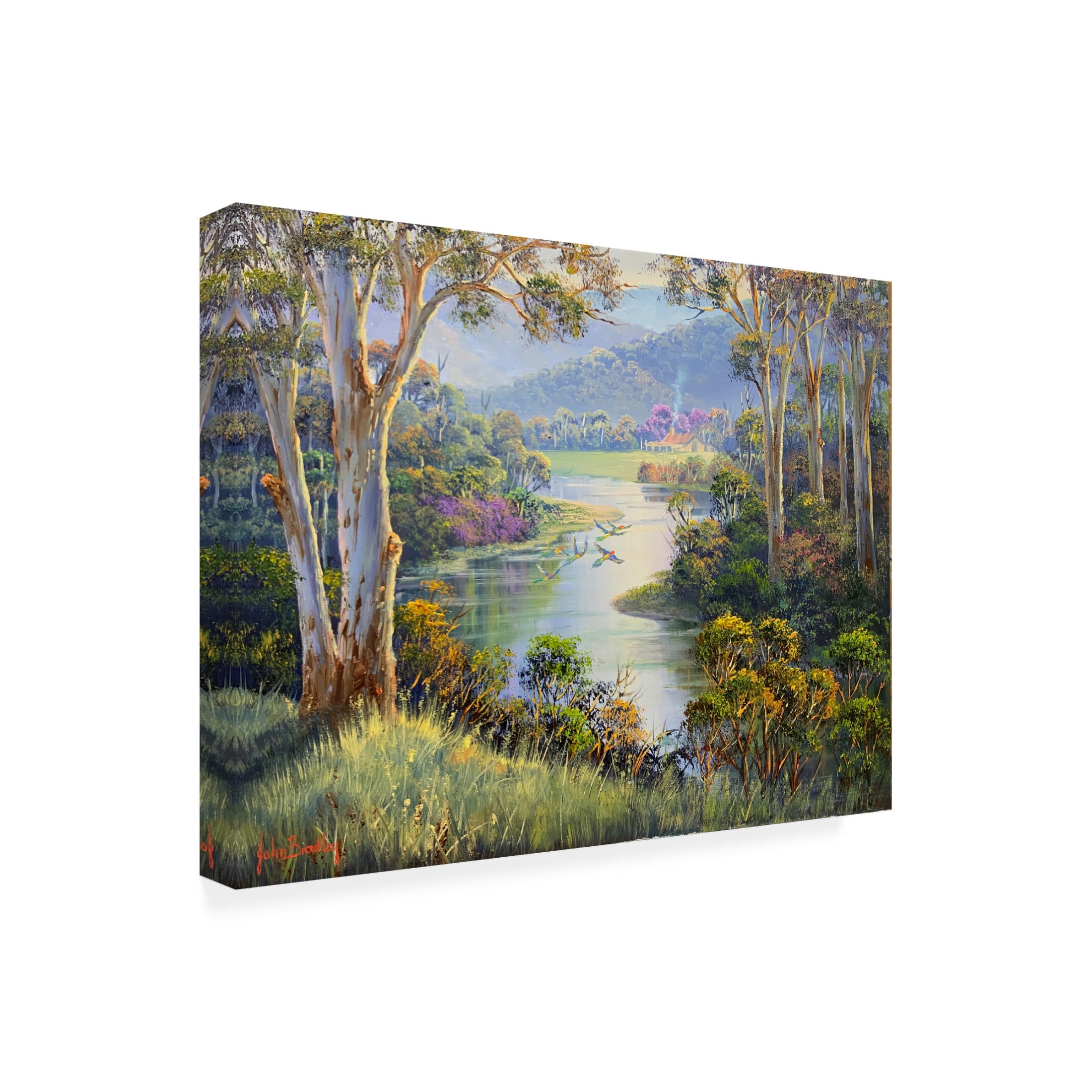 Canvas Wall Art - John Bradley 'Perfect View' Wall Art for Living Room, Bedroom, or Office Décor by Trademark Fine Art - 24 x 18 Inches